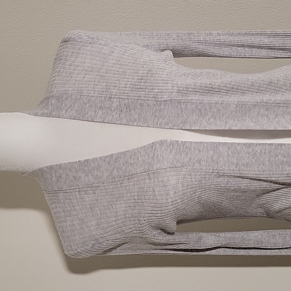 Loft Cardigan Sweater Duster Longline Open Front Long Sleeve Ribbed Gray Cozy SP - Picture 3 of 11